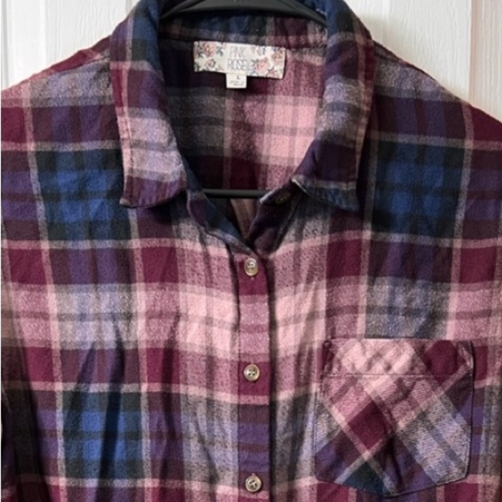 Pink Rose Flannel - Picture 3 of 6